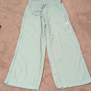 American Eagle Outfitters Women's Dreamy Drape Blue Wide Leg Pants